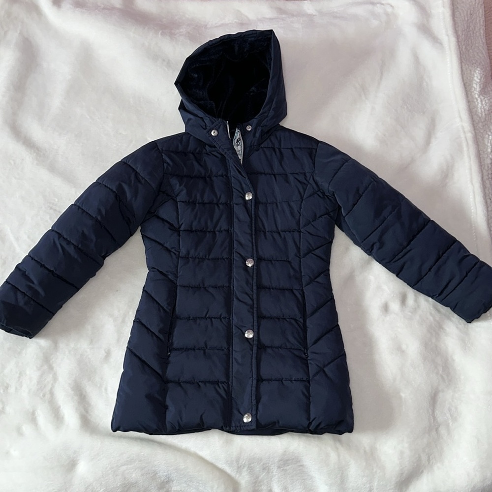 Kensi Girl midi navy blue puffer Jacket size 5/6 girls.
